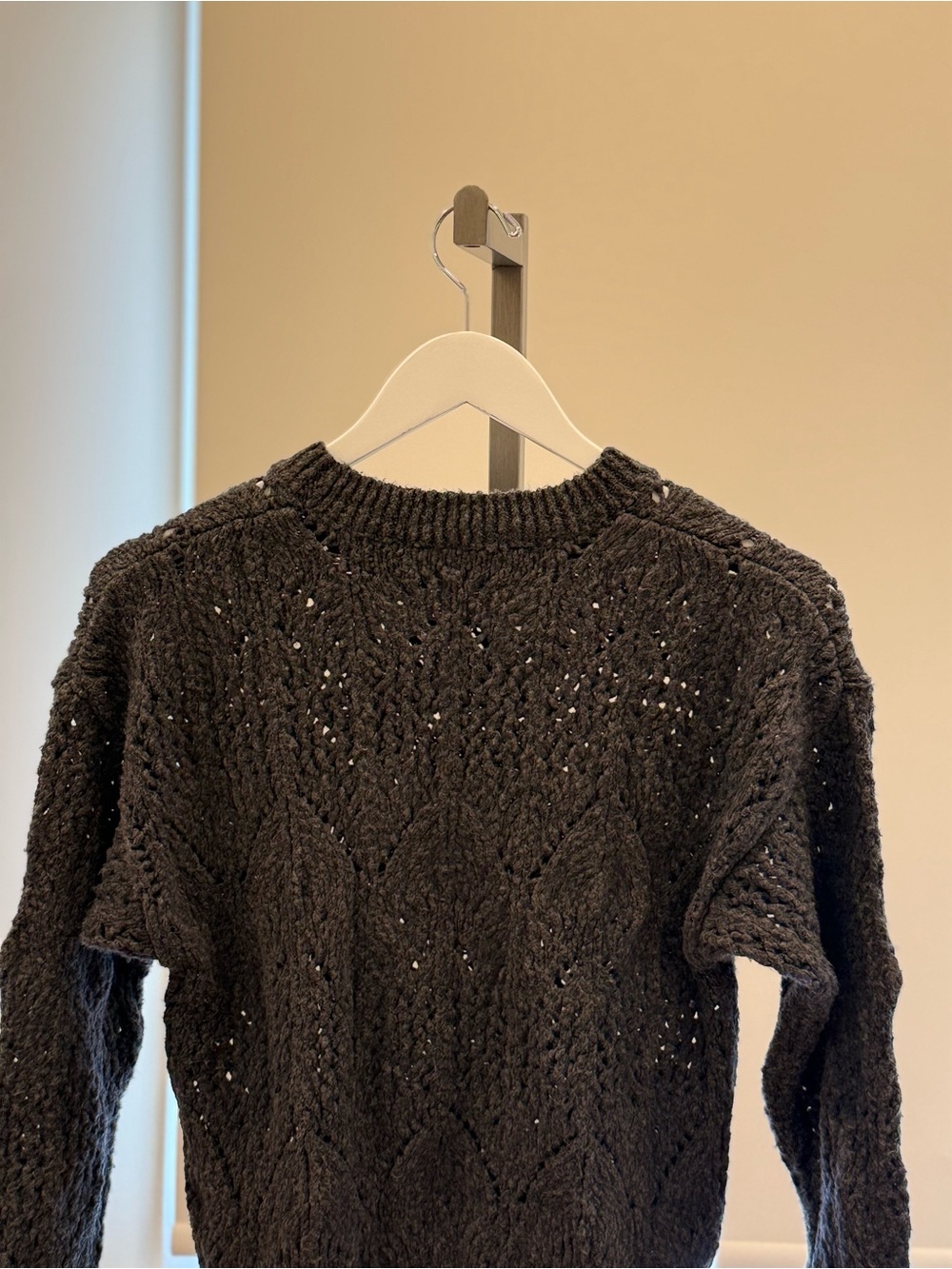Autumn Cashmere Boxy Pointelle Crew - Charcoal - Picture 5 of 5